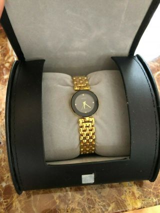 Rado Florence Ladies Women’s Swiss Quartz Watch Black Gold 318.  3745.  2