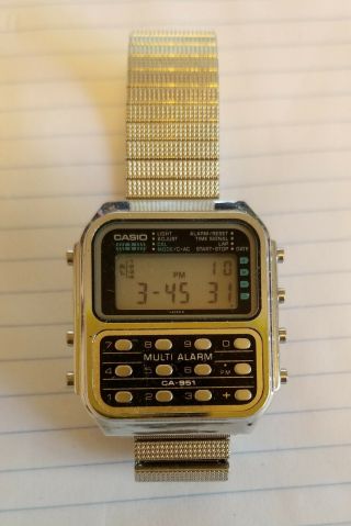 Vintage Casio Watch Ca - 951 With St.  Bambi Band