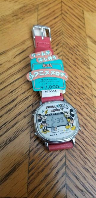 Nos Alba Y755 - 4000 Mickey And Minnie Vintage Digital Game Watch