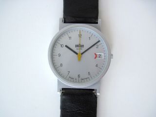 Vtg 90s Braun Quartz Wrist Watch 3802 Aw 20 D Lubs Germany Bauhaus Rams 50 15 10