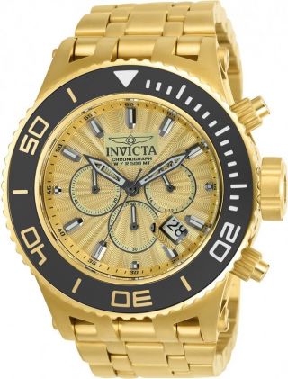 Mens Invicta 23937 Subaqua Chronograph Gold Tone Bracelet Watch