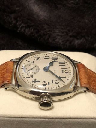 Vintage Post WWI ELGIN Military Trench Watch STUNNING - RUNS 4