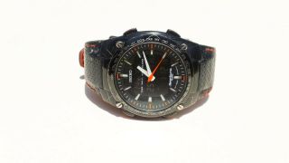 Vtg Seiko Sportura H023 World Time Dual Analog Digital Quartz Watch Battery