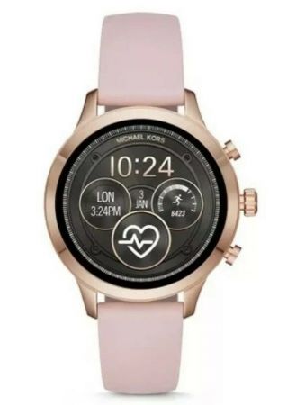 Michael Kors Access Touchscreen Smartwatch Runway Pink Silicone Mkt5048 $300