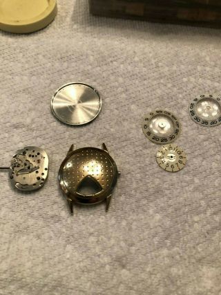 Elgin Golf Ball Jump Hour Direct Read Watch Case And Parts