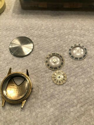 Elgin Golf Ball Jump Hour Direct Read Watch Case and Parts 2