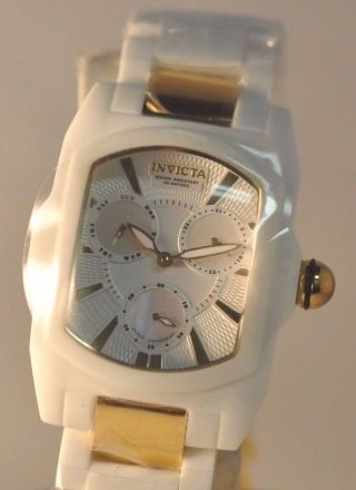 Invicta 6301 Lupah White Gold Corian Two Tone Bracelet Watch