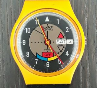 Swatch 1985 Yamaha Racer Mens Swiss Watch