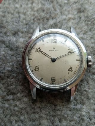 A Vintage Omega Wrist Watch In A Stainless Steel Case. .