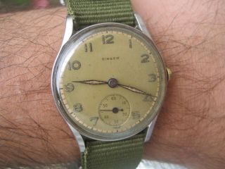 Rare Vintage Ss Breitling Military Mens Wristwatch 1949 