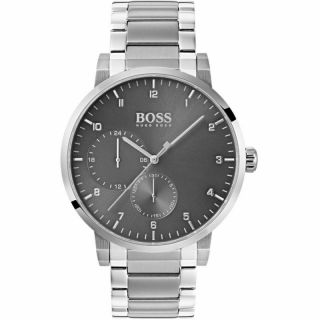 Hugo Boss Hb 1513596 Oxygen Gray Dial Silver Tone Bracelet Men 