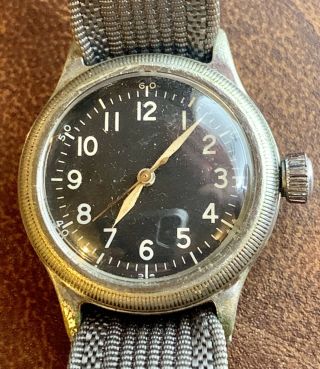 Vintage U.  S.  Army Aaf Bulova Type A - 11 Military Watch