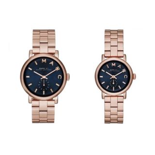 Marc By Marc Jacobs Watch Mbm3330 For Unisex Women & Man Mbm3332 Rose Gold Navy