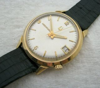Vintage Mens Bulova Accutron 218 14k Gold Filled Wristwatch Watch