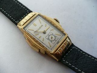 Fabulous What A Case Vtg Bulova Ambassador 15j Art Deco Mens Wristwatch 1934