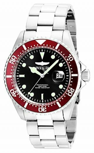 Invicta Mens Pro Diver Quartz Diving Watch W/ Stainless - Steel Strap,  Silver,  21