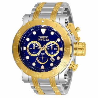 Invicta Mens Chronograph Ss 18kt Coalition Forces Sapphire Blue - Gold Two Tone