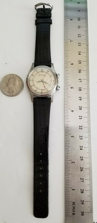 Vintage Rare Benrus Mechanical Hand - Winding Wristwatch with Wrist Alarm,  8002 5