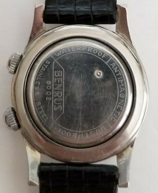 Vintage Rare Benrus Mechanical Hand - Winding Wristwatch with Wrist Alarm,  8002 6