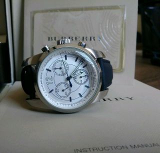 Burberry Mens Chronograph Watch Bu7304,  Boxes Manuals