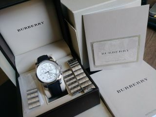 Burberry Mens Chronograph Watch BU7304,  Boxes Manuals 3