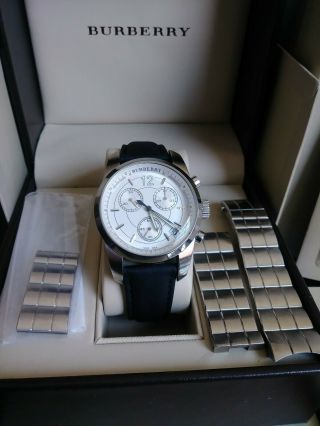 Burberry Mens Chronograph Watch BU7304,  Boxes Manuals 4
