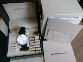 Burberry Mens Chronograph Watch BU7304,  Boxes Manuals 5