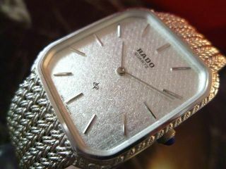 Good Rado 121.  9544.  2 Mens Silver Quartz Vintage Swiss Made Watch Nr