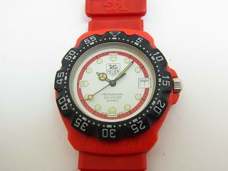 Tag Heuer Red Black Formula 1 F1 Mid Unisex 38mm Swiss Quartz Watch 385.  513/1