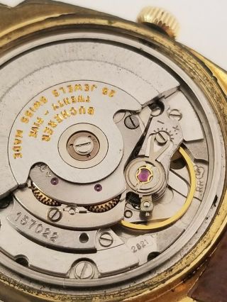 1960/70 Bucherer Officially Certified Chronometer Auto ETA 2821 25j Wristwatch 8