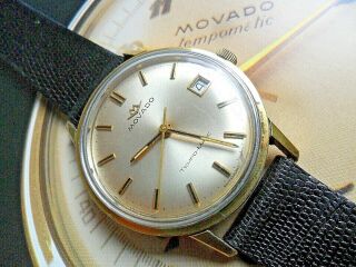 Vintage 1950 ' s Men ' s Movado Tempo - Matic Sub - Sea Swiss Automatic Watch Runs 6