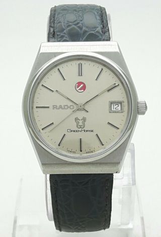 Vintage Rado Green Horse 17J Automatic Cal 2824 - 2 Date Swiss Men ' s Wrist Watch 3
