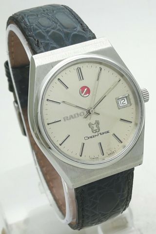 Vintage Rado Green Horse 17J Automatic Cal 2824 - 2 Date Swiss Men ' s Wrist Watch 4