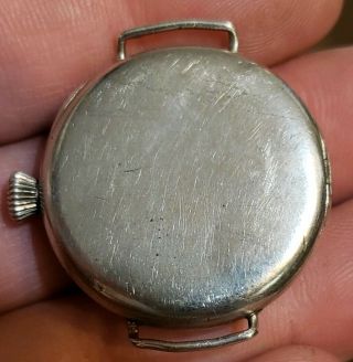 Vintage RARE Gruen.  935 Silver Trench Watch Hallmarked Watch 4