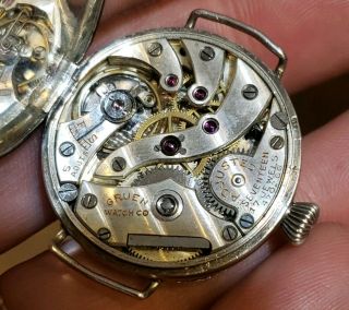 Vintage RARE Gruen.  935 Silver Trench Watch Hallmarked Watch 8