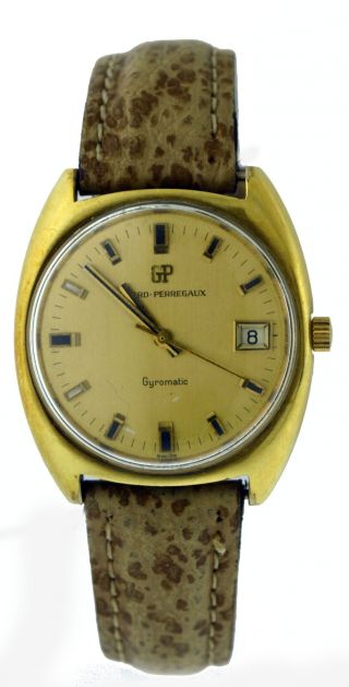 Vintage Girard Perregaux Gyromatic 34mm Gold Filled Date Automatic Watch