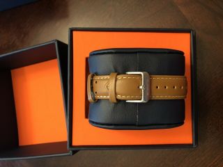 NWT Chicane Racer Watch Orange/Blue/Gray with Brown Band 3