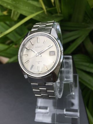 Rare Seiko 7005 - 8022 Vintage 17J w/ Date Automatic Watch Japan C 2