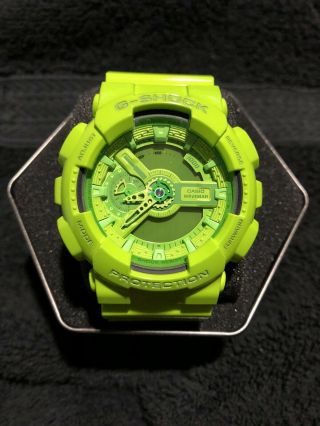 Casio G - Shock Hyper Colors Green Ga - 110b Mens Watch