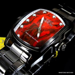 Invicta Grand Lupah Red Abalone Gunmetal Stainless Steel 47mm Quartz Watch 6