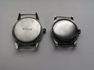 Set of 2 old watch military ?? Gub Glashutte Roamer for repair/parts 3