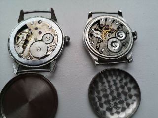 Set of 2 old watch military ?? Gub Glashutte Roamer for repair/parts 4