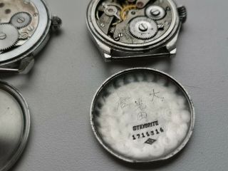Set of 2 old watch military ?? Gub Glashutte Roamer for repair/parts 5