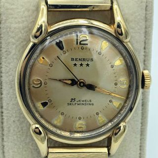 Vintage Benrus Swiss 25 Jewel Self Winding Mens Wrist Watch 425609 Running 2