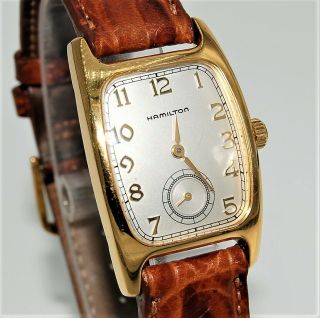 Vintage Hamilton Emerson Registered Edition 6264 Gold Plated Watch 2