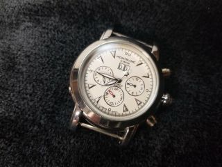 Montblanc Flyback Automatic Chronograph Mens 30 M Stainless Steel Swiss Dial