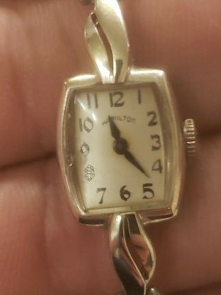 Hamilton Ladies 14k White Gold 911 17jewel Vintage Watch Family Piece