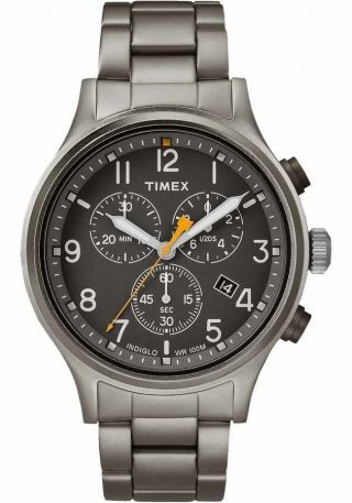 Timex Allied Chrono Black Grey Ss | Authorized Dealer