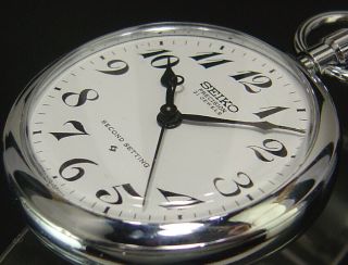Seiko Precision Second Setting Vintage 50mm Hand - Winding Pocket Watch