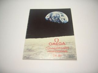 Omega Speedmaster Professional Cal.  861 56 Page Watch Booklet